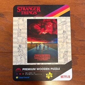Stranger Things Wooden Puzzle with Poster